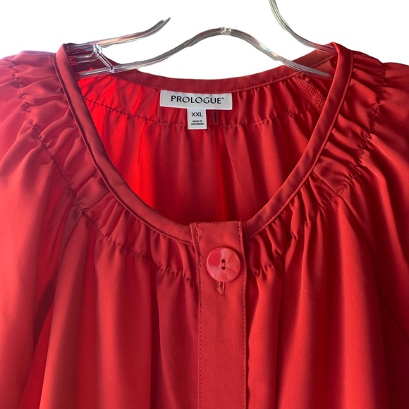 New Prologue Button Up Short Sleeve Dress Melon Pink Woman’s Curvy Plus Size XXL - Picture 3 of 13